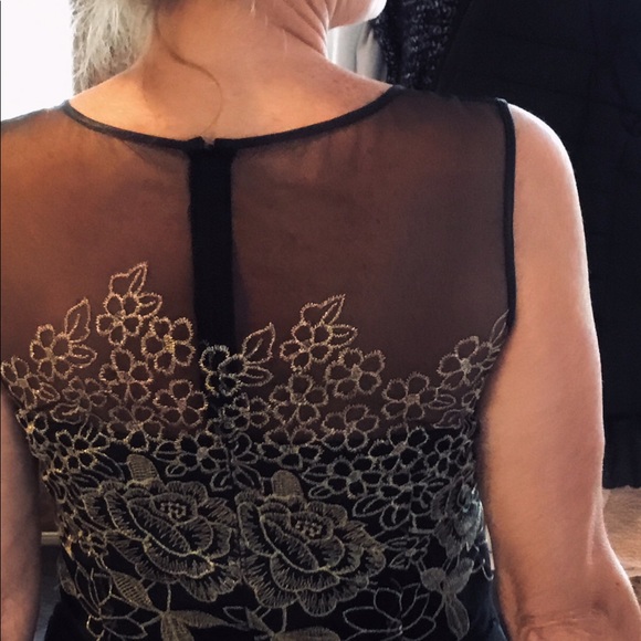 Black and Gold Cocktail Dress - Picture 2 of 4